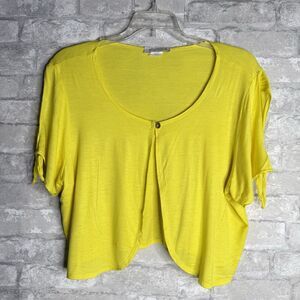 Ellen Weaver Brand Yellow Crop Blouse Size 1x